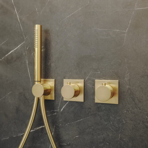 Modular termostaat segisti+käsidušš, PVD harjatud